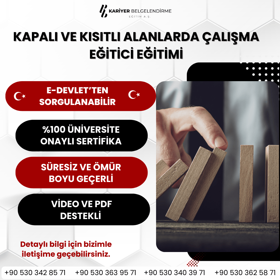 KAPALI VE KISITLI ALANLARDA ÇALIŞMA EĞİTİCİ EĞİTİMİ